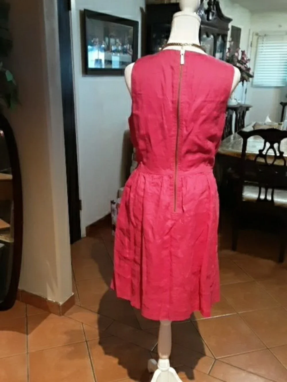 Michael Kors Sleeveless Hot Pink Fit-and-Flare Dress